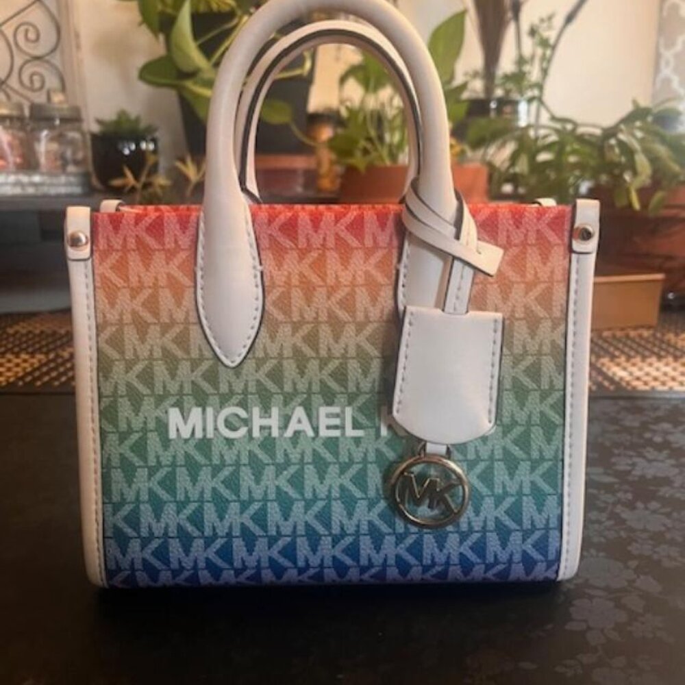 Mirella Small Rainbow Signature Logo Mini Bag/NO CROSSBODY STRAP